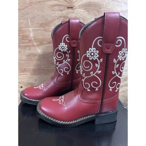 TuffRider Children's‎ Red Floral Western Boot 10